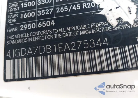 2014 Mercedes-Benz Ml 550 4Matic from USA, damaged, VIN 4JGDA7DB1EA275344